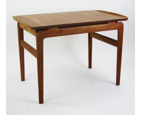 A Peter Hvidt & Orla Molgaard-Nielsen Danish Teak Side Table with single frieze drawer, model 4867 designed for France & Son,