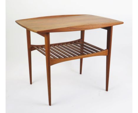 A Tove and Edvard Kindt Larsen Teak Side Table with magazine rack below, designed for France & Son, model no. FD510, designed