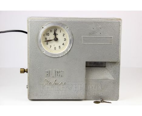 A Blick Stafsine pigeon racing time recorder clock 
