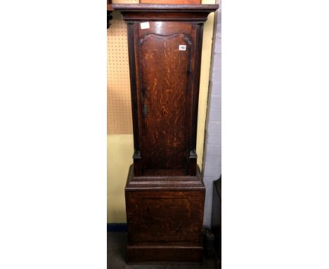 18TH CENTURY OAK TRUNK FROM A LONG CASE CLOCK 