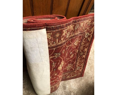 ROYAL KESHAN WOOL PILE CARPET RUNNER AND A SIMILAR CARPET RUNNER 