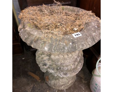 STONEWORK CAMPANA SWAGED PLANTER 