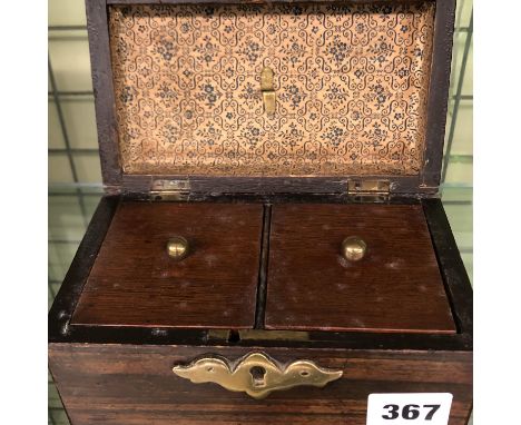 SMALL WALNUT TEA CADDY