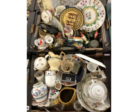 TWO CARTONS OF 19TH AND 20TH CENTURY CERAMICS INCLUDING ROYAL WORCESTER, LIMOGES AND OTHER FACTORIES 
