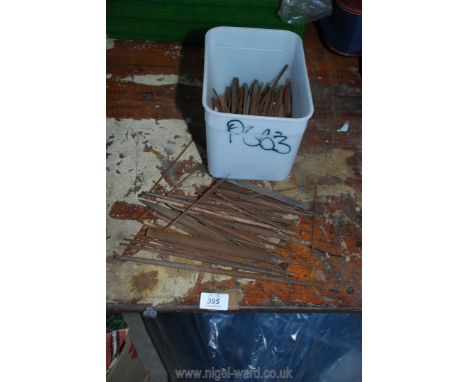 A quantity of small chainsaw files and flat files, etc.,