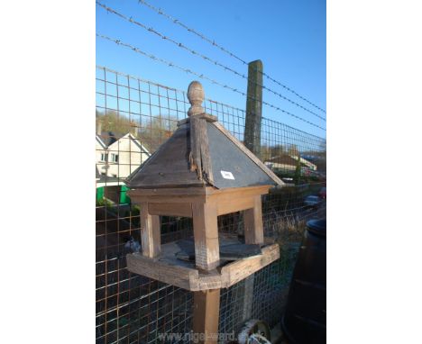 Wooden bird table , a/f.