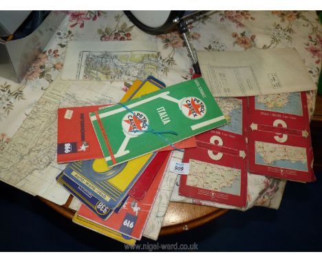 A small quantity of ordnance survey maps. 