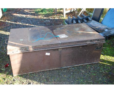 Large metal trunk