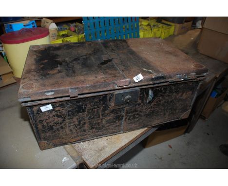 A metal trunk.