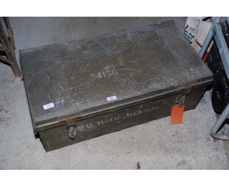 A steel trunk R. Ward-Jackson.