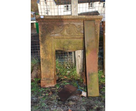 Cast iron fireplace with mantle shelf 37'' x 42'', no grate.