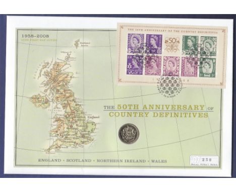 Great Britain - 2008 (29 Sep)  Country Definitives First Day Coin Cover with £1 coin.