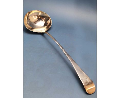A silver old English pattern soup ladle by Thomas Whiphamd, London 1785, 176Gms.