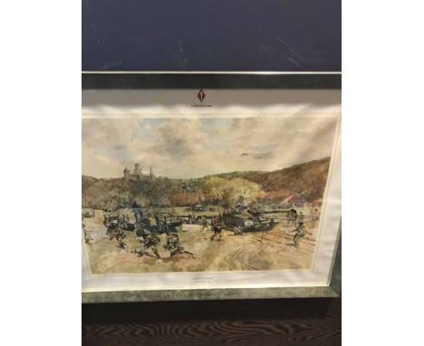 * KEN HOWARD RA,EXERCISE SPEAR POINT - SEPTEMBER 1980print, signed in pencil42cm x 55cmMounted, framed and under glassNote: T