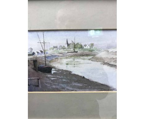 ROGER REMINGTON WATERCOLOUR, ANOTHER PAINTING, A PRINT AND A BROCHURE 
