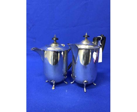 LOT OF SILVER PLATED WARESincluding a silver plated four piece tea service, another silver plated four piece tea service, Vic
