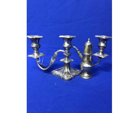LOT OF SILVER PLATED, BRASS, CRYSTAL AND PEWTER WAREincluding a silver plate candlestick holder, brass mortar and pestle, pew