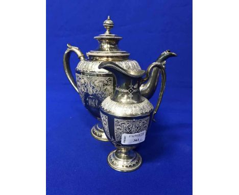 FOUR PIECE SILVER PLATED TEA SERVICE
