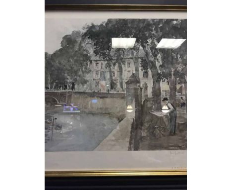 FRANCIS FLINT SIGNED PRINTtogether with another print by the same artist