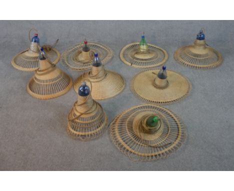 A Chimbarongo 9-Light PET chandelier by Alvaro Catalán de Ocón. Diam.58cm (largest) 