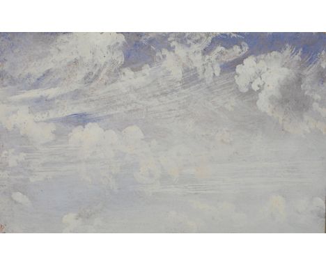 After John Constable (1776-1837), Study of Cirrus Clouds, colour Victorian &amp; Albert Museum print.  H.54 W.84cm 
