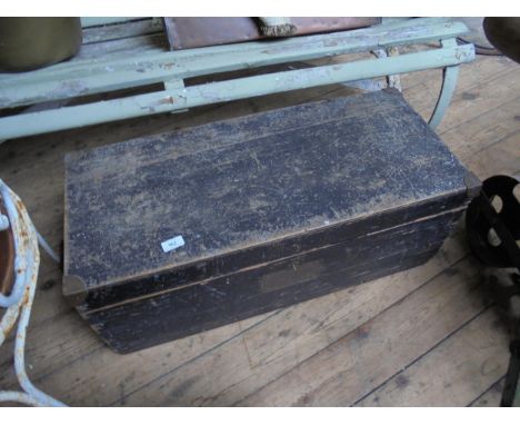 Large fitted cabinet makers tool chest inset brass name plate containing many tools