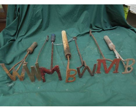 Box containing branding tools