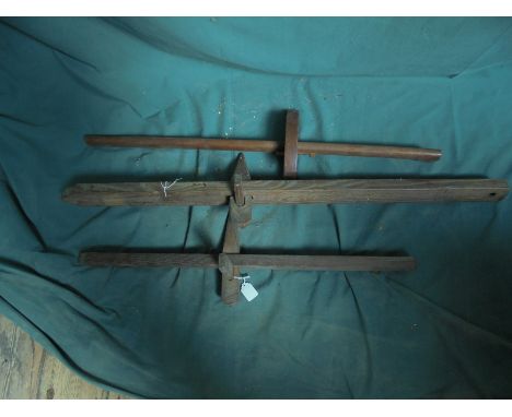 (x3) Wooden measuring tools