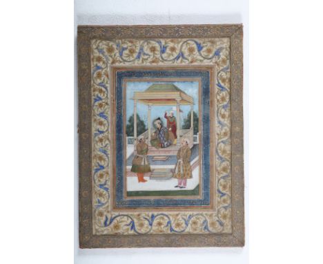 Arte Indiana. Portrait of Jahangir Southern India, Southern Sultanate, possibly Bijaipur, 17th century  Natural pigment and 