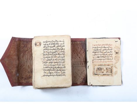 Arte Islamica. Quran North Africa, 19th century . Arabic manuscript, ink on paper, leaf measurements: 22x16 cm , portion of 