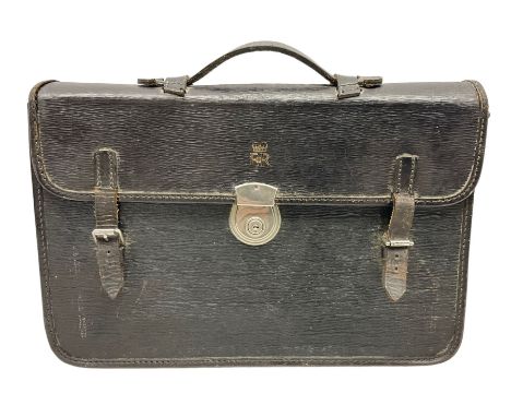 Vintage government officer's briefcase, with Crown and ER motif, H31cm