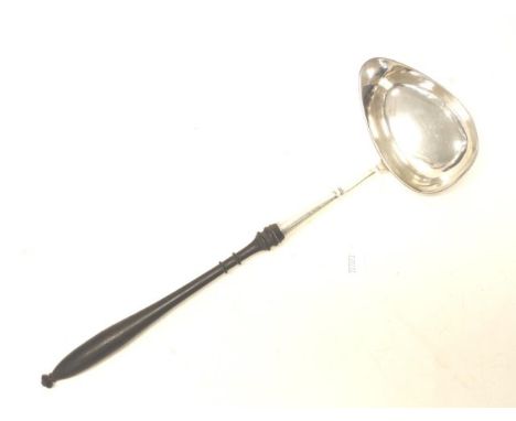 19th C. Scandinavian sterling silver punch ladle marked to outside bowl, with timber handle, approximate total weight 140 gra