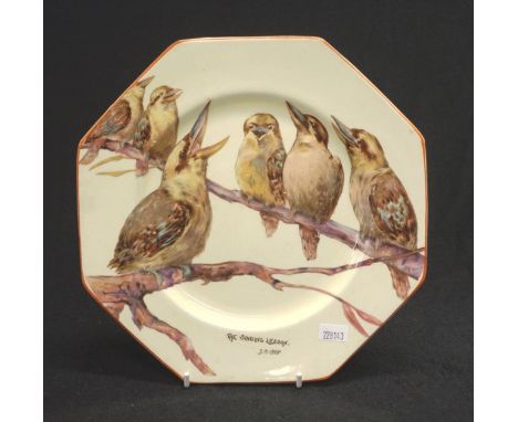Wilkinson Crisp"Singing lesson" kookaburra plate width 24cm approx