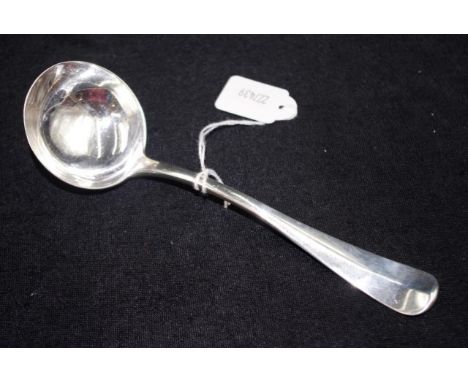 George V sterling silver sauce ladle hallmarked Sheffield 1922, maker: C W Fletcher &amp; Son Ltd (Charles William Fletcher),