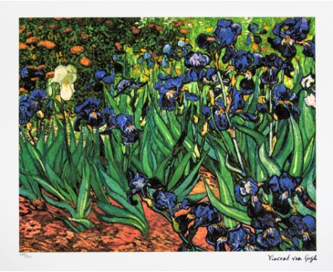 Vincent van Gogh (after) 'Irises' lithography print, sheet size 50 x 70 cm, plate signed bottom right, numbered with pencil b