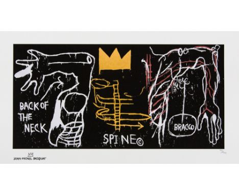 Jean-Michel Basquiat (after) 'Back Of The Neck' lithography print, sheet size 50 x 70 cm, plate signed bottom left, numbered 