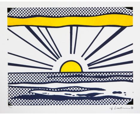 Roy Lichtenstein (after) 'Sunrise' limited edition of 150, lithography print, plate signed bottom right, numbered with pencil