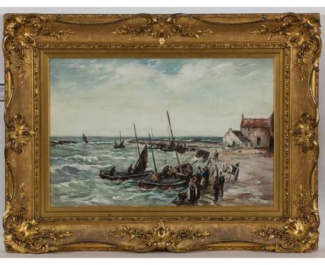JOHN TERRIS RSW RI (SCOTTISH 1865 - 1914), WAITING FOR THE BOATS and WAITING FOR THE CATCH (a pair) each watercolour, signed 
