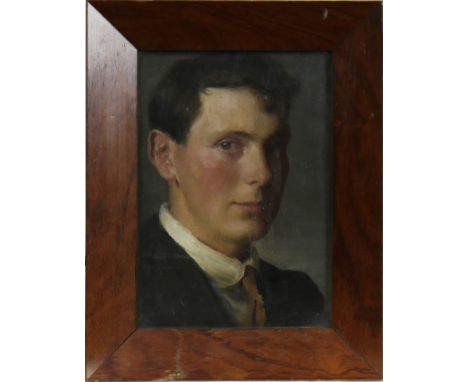 JOHN BULLOCH SOUTER (1890-1971),SELF PORTRAIT AS A YOUNG MANoil on panel20cm x 14cmFramed and under glass