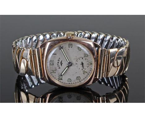 Rotary 9 carat gold gentleman's wristwatch, the signed dial with laminated Arabic hours and hour hands, manual wound, case 30