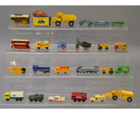 A small quantity of unboxed playworn diecast by Matchbox and Lone Star, conditions vary, some with damage. A boxed Matchbox L