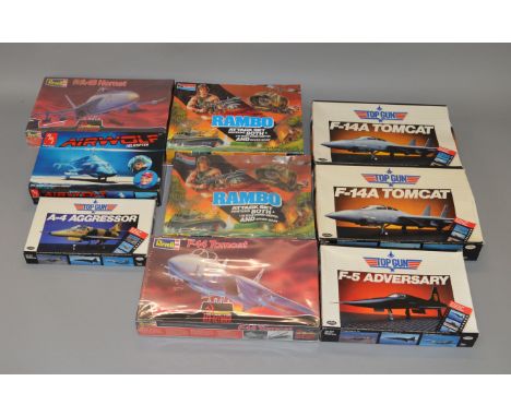 9 x Assorted TV & Film related 1:48 scale model kits. Viewing recommended