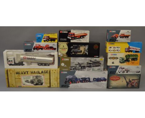 A quantity of boxed Corgi diecast commercial vehicles including 17701 Pickfords Scammell and CC12506 Atkinson from the 'Heavy