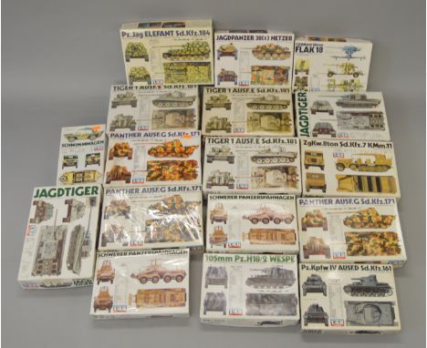 17 x Bandai / Fuman 1:48 scale military model kits. Viewing recommended