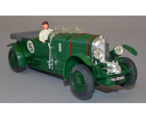 An unboxed Scalextric Blower Bentley slot car, a recent version of this model which appears in vintage style, overall appears