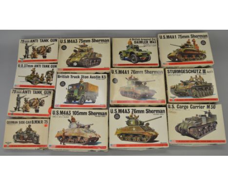 13 x Bandai 1:48 scale military model kits. Viewing recommended