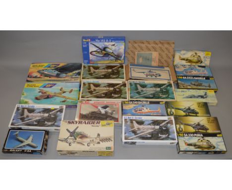 24 x assorted aviation related kits, various scales & manufacturers. Viewing recommended.