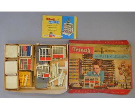 A boxed Tri-ang Arkitex Scale Model Construction Kit Set No. 1, unchecked for completeness in P/F box with splits to the lid.