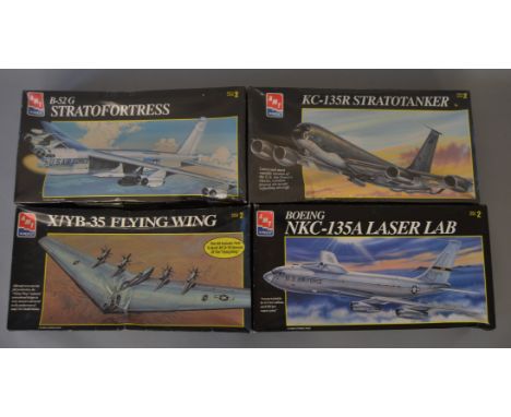 4 x AMT 1:72 scale model aircraft kits. Viewing recommended.