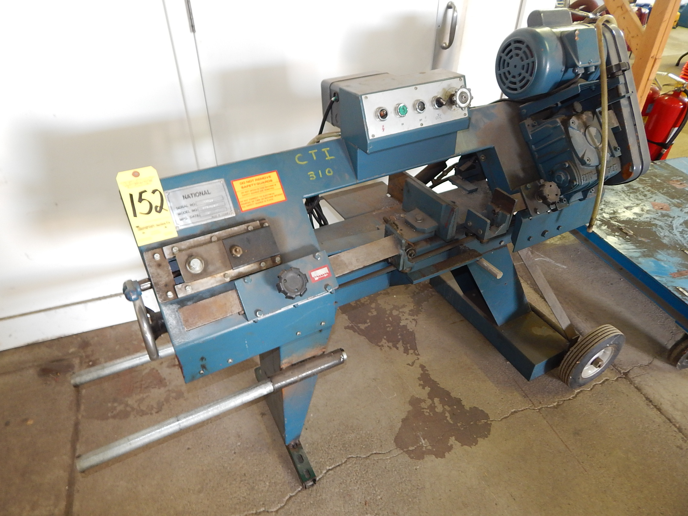 National Horizontal Band Saw, Model RF75IVE18CE, 7" x 12" Capacity, 1HP